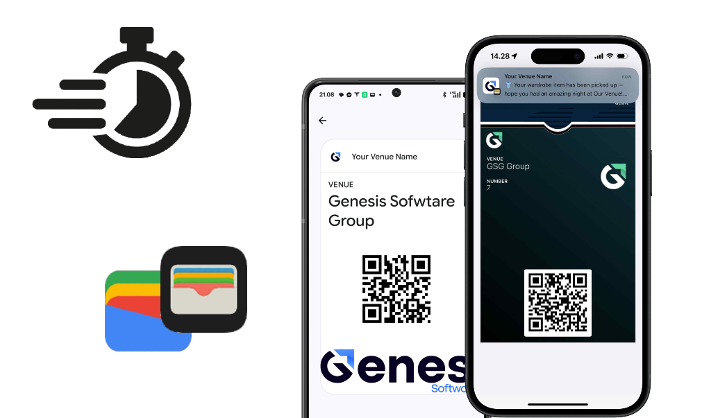 Mobile wallet tickets displayed on smartphones to illustrate the latest Digital Wardrobe articles and insights.