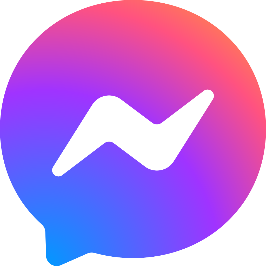 Facebook Messenger integration icon for conversation-based guest interactions.